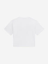 Guess Girls Flower and Butterfly Logo T-Shirt in White