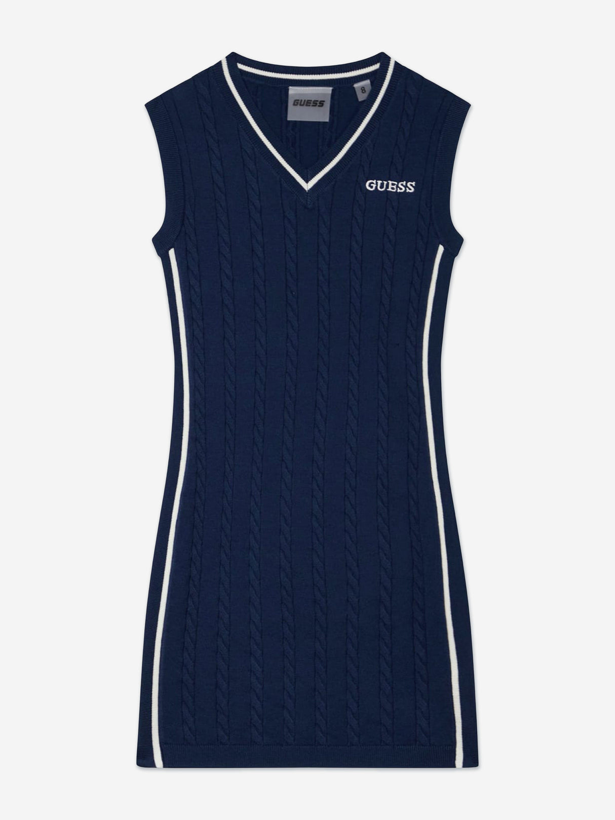 Guess Girls Sleeveless Knitted Dress in Navy