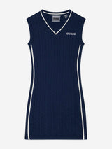 Guess Girls Sleeveless Knitted Dress in Navy