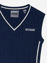 Guess Girls Sleeveless Knitted Dress in Navy