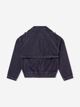 Guess Girls Lurex Denim Jacket in Navy