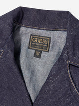 Guess Girls Lurex Denim Jacket in Navy