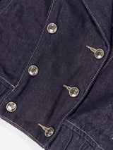 Guess Girls Lurex Denim Jacket in Navy