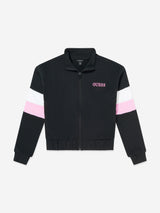 Guess Girls Active Zip Up Top in Black