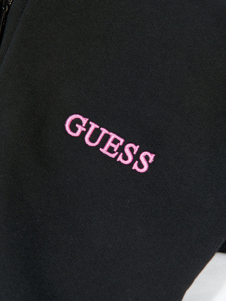 Guess Girls Active Zip Up Top in Black