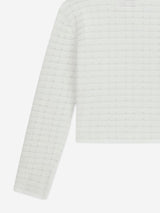 Guess Girls Tweed Cardigan in White