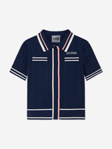 Guess Girls Short Sleeve Cardigan in Navy