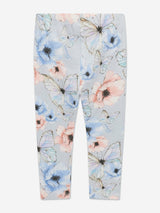 Guess Girls Butterfly Collage Leggings in Blue