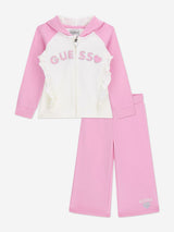 Guess Girls Logo Tracksuit in Pink