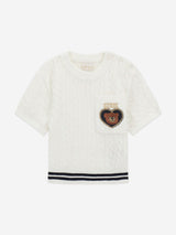 Guess Girls Sweater Top and Skirt Set in Ivory