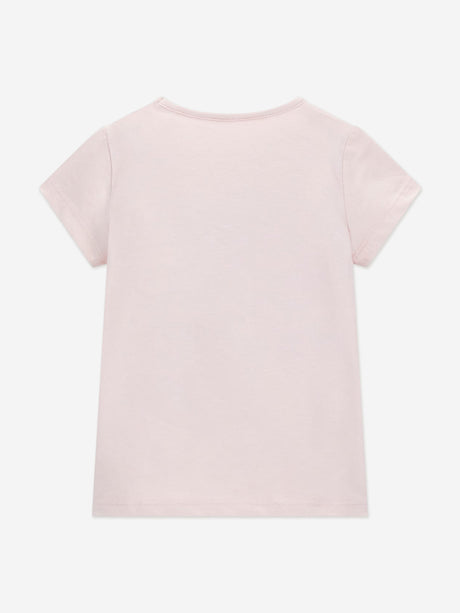 Guess Girls Bear Print T-Shirt in Pink