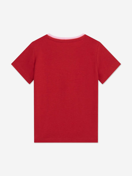 Guess Girls Love Logo T-Shirt in Red
