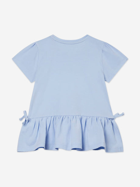 Guess Girls Love Logo Peplum T-Shirt in Blue