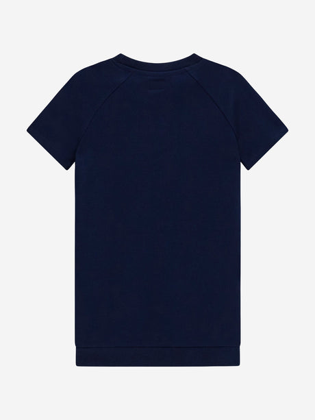 Guess Girls Punto Milano Bear Dress in Navy