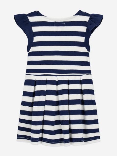 Guess Girls Striped Jersey Dress in Navy