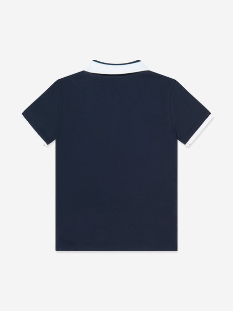 Guess Boys Bear Polo Shirt in Navy