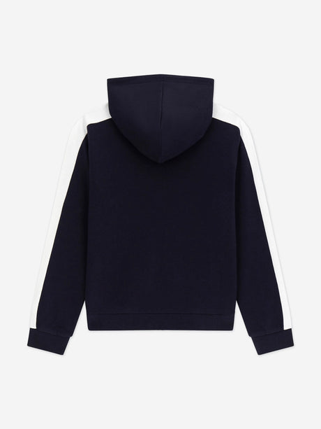 Guess Boys Logo Zip Up Top in Navy