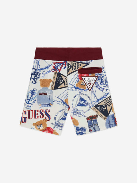 Guess Boys Nautical Bear Shorts in Multicolour