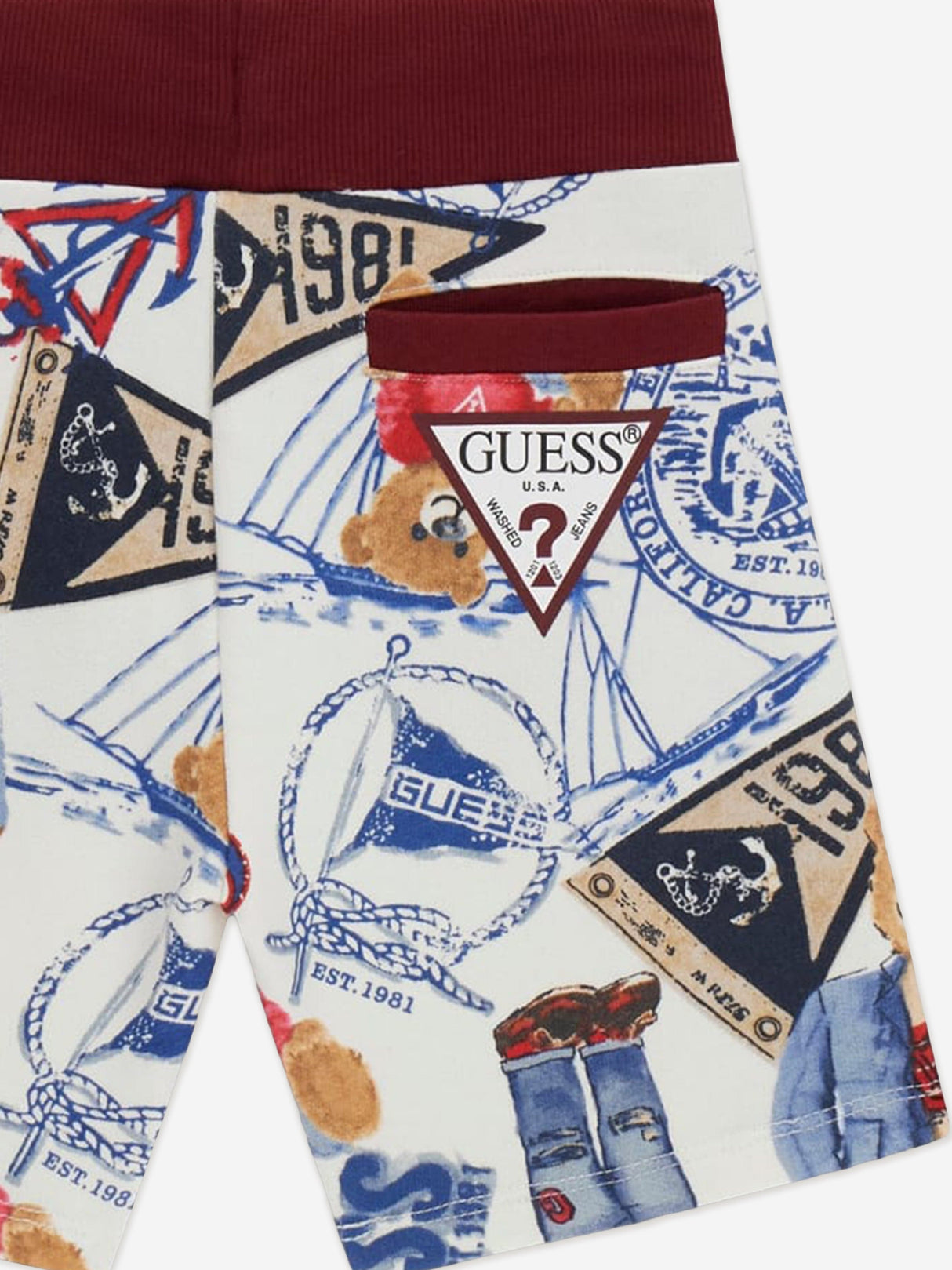 Guess Boys Nautical Bear Shorts in Multicolour