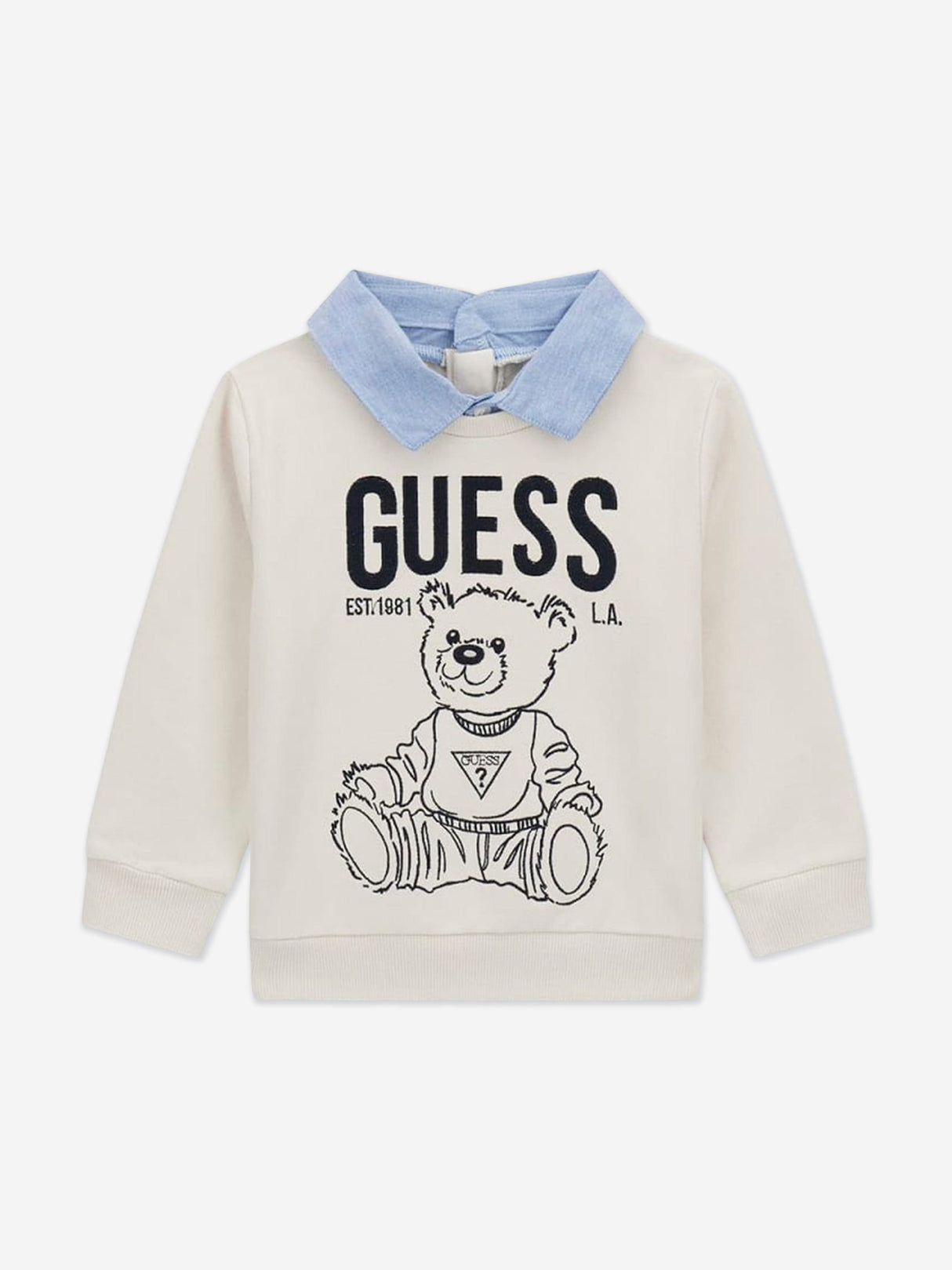Guess Boys Sweater and Denim Pants Set in Grey