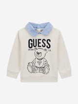 Guess Boys Sweater and Denim Pants Set in Grey
