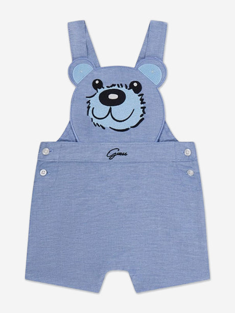 Guess Baby Boys Bodysuit and Bear Romper Set in White