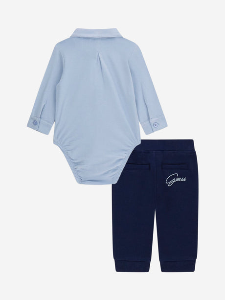 Guess Baby Boys Bodysuit and Pants Set in Blue