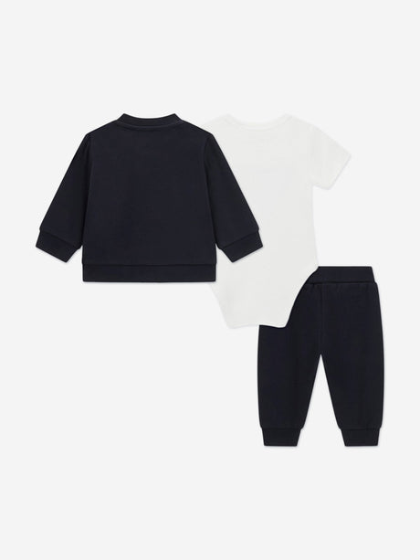 Guess Baby Boys 3 Piece Tracksuit Set in Navy