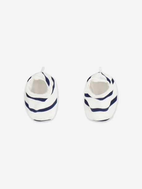 Guess Baby Girls Striped Dress with Booties in Navy