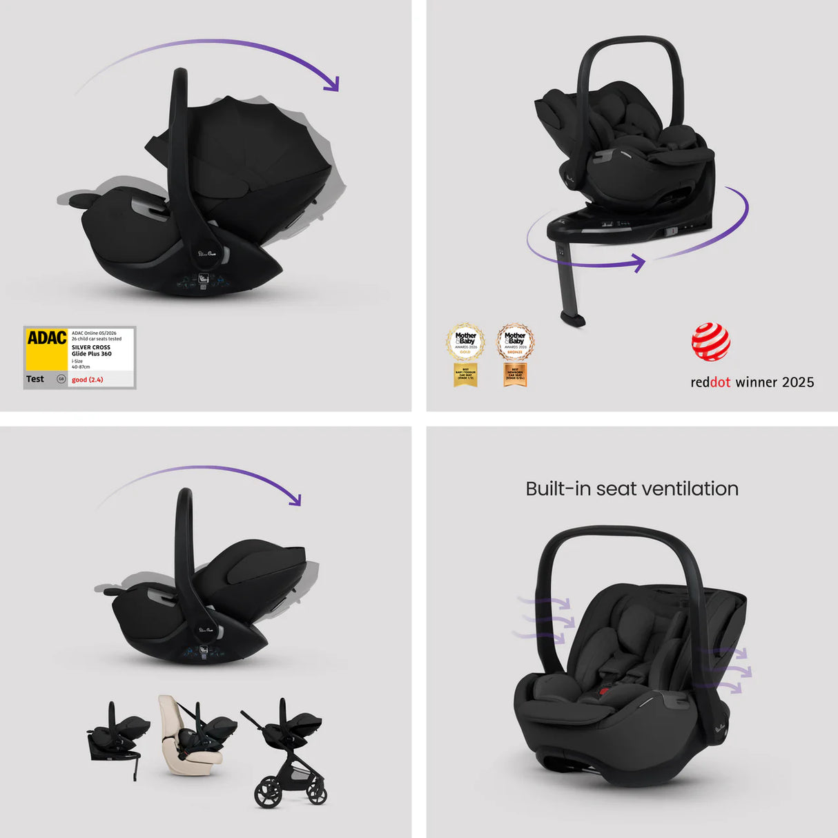 Silver Cross Cove 2 Essential 360 Infant Carrier Bundle