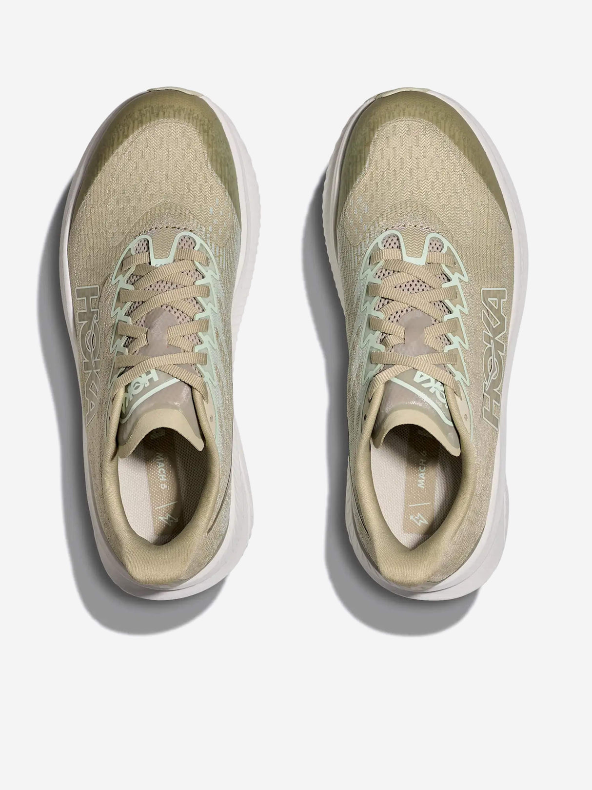 HOKA Kids Mach 6 Trainers in Beige