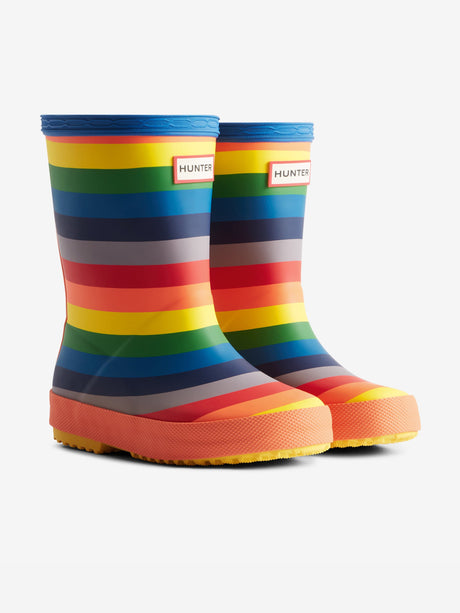 Hunter Kids First Rainbow Wellington Boots in Multicolour