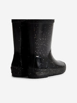 Hunter Kids First Giant Glitter Wellington Boots in Black