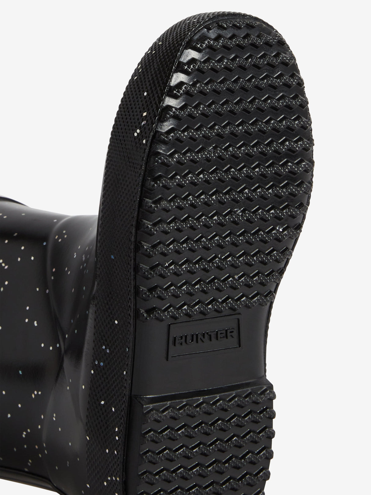 Hunter Kids First Giant Glitter Wellington Boots in Black