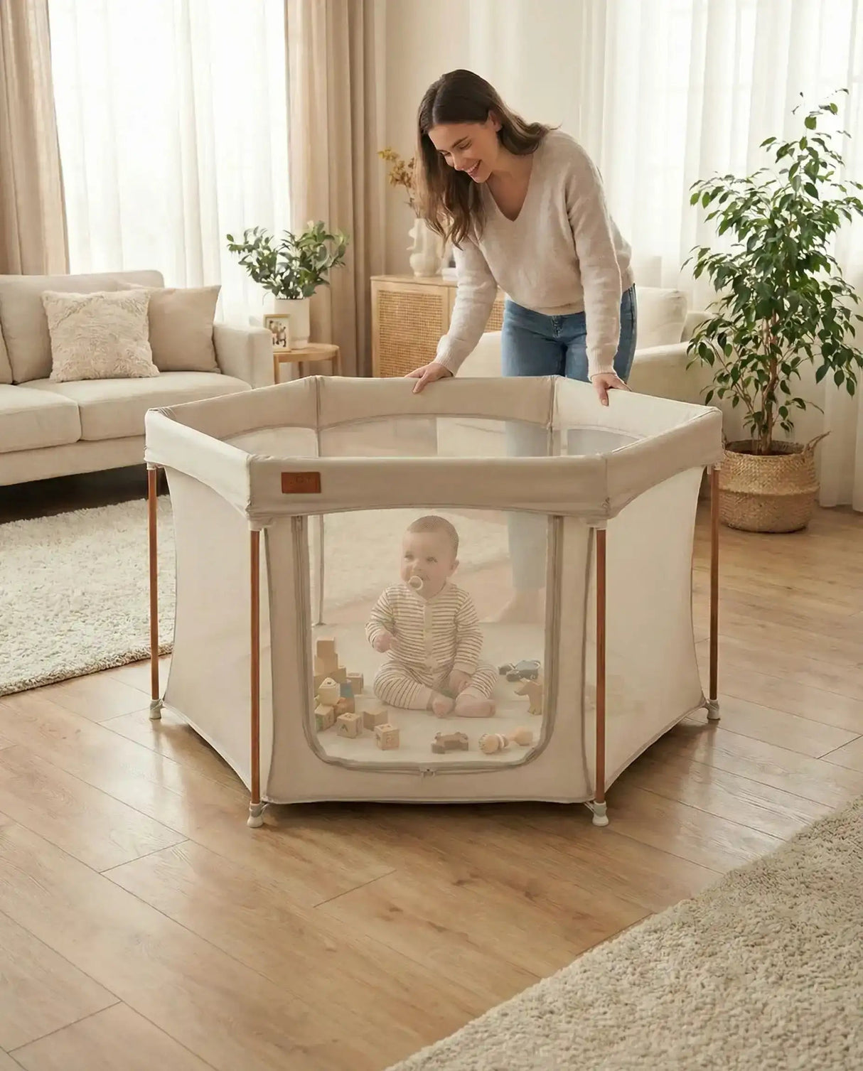 All Stars JOY Baby Playpen - Natural