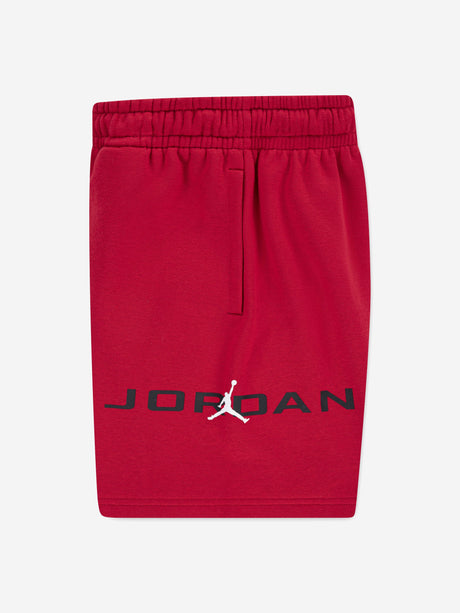 Jordan Boys MJ Stretch HBR Fleece Shorts in Red