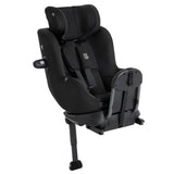 Black child car seat on a white background