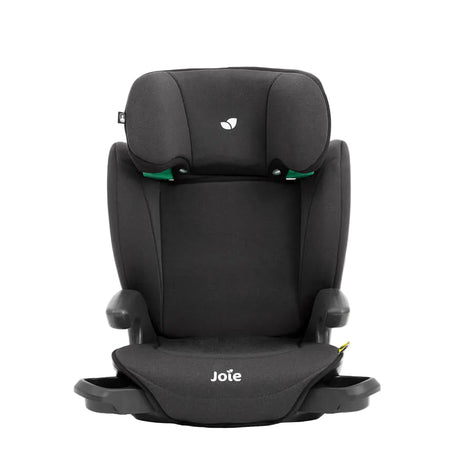Black car seat with 'Joie' branding on a white background