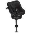 Black car seat with a stand on a white background