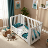 FORREST 3 Piece Reversible Cot Bed Set – Organic Cotton Baby Bedding - Jungle
