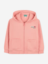 KENZO Girls Logo Zip Up Top in Pink