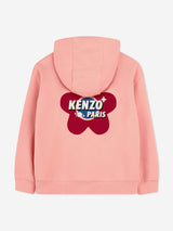 KENZO Girls Logo Zip Up Top in Pink