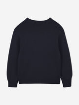KENZO Girls Boke Flower Knitted Jumper in Navy