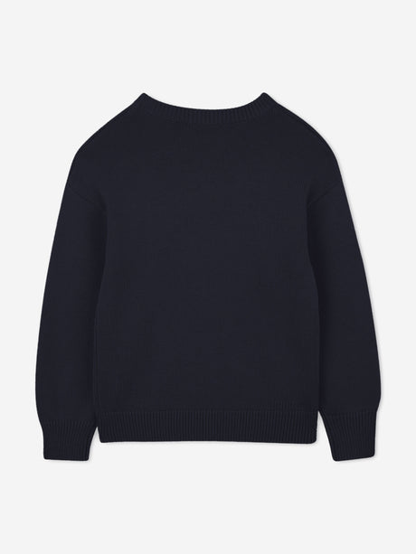 KENZO Girls Boke Flower Knitted Jumper in Navy