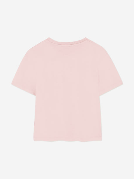 KENZO Girls Logo Print T-Shirt in Pink