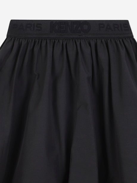 KENZO Girls Flared Skirt in Black