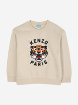 KENZO Boys Lucky Tiger Sweatshirt in Ivory
