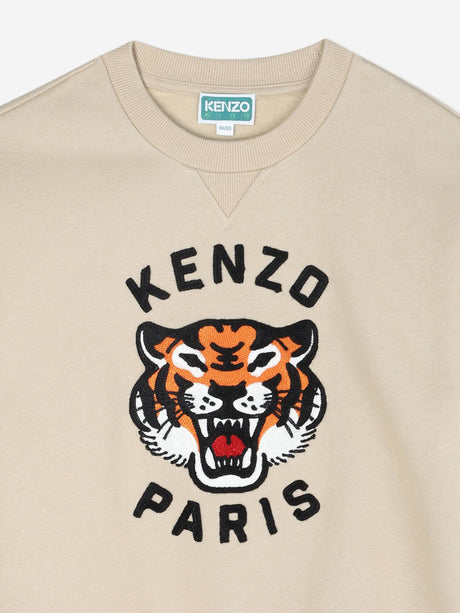 KENZO Boys Lucky Tiger Sweatshirt in Ivory