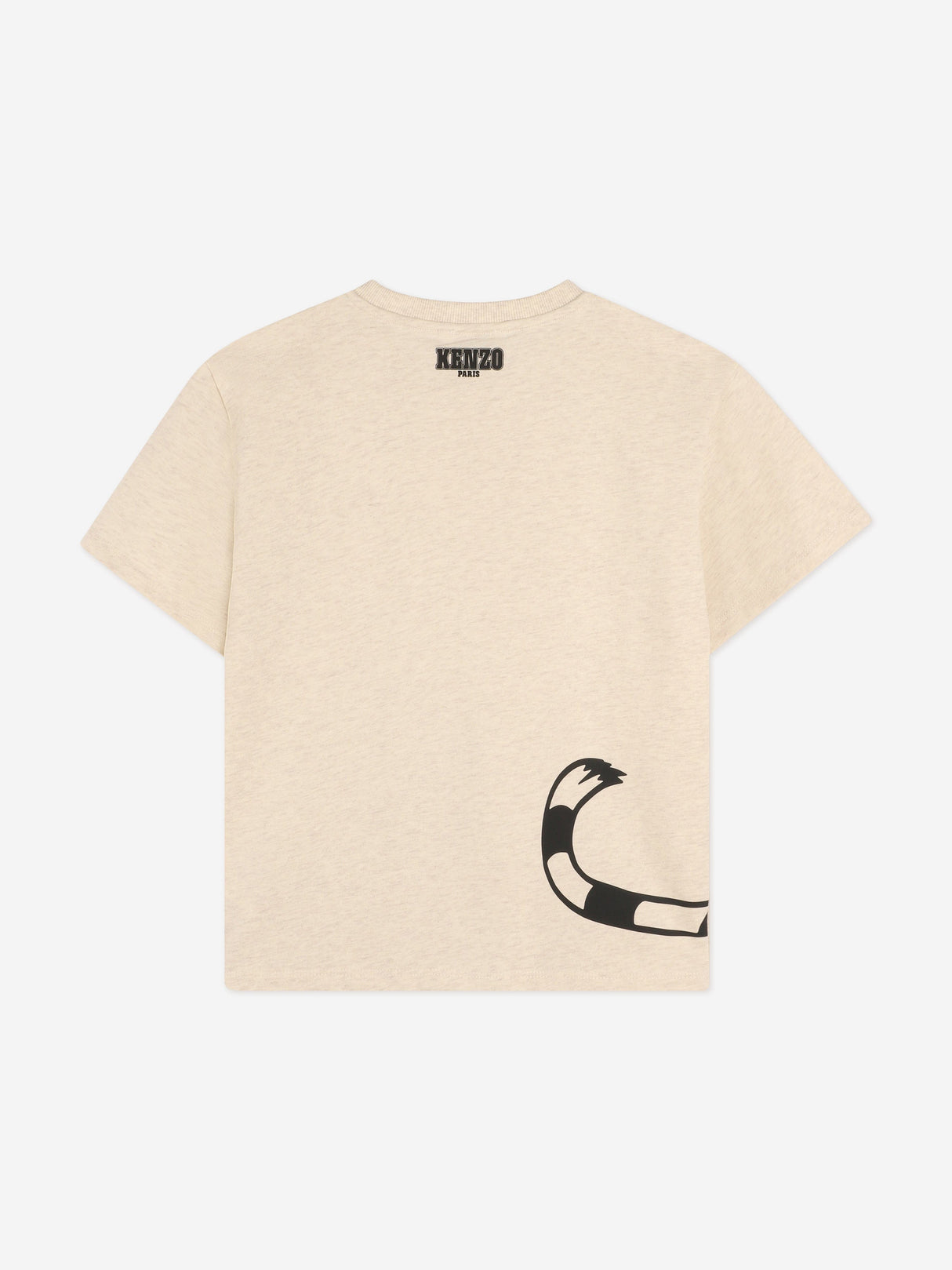 KENZO Boys Tiger Print T-Shirt in Ivory