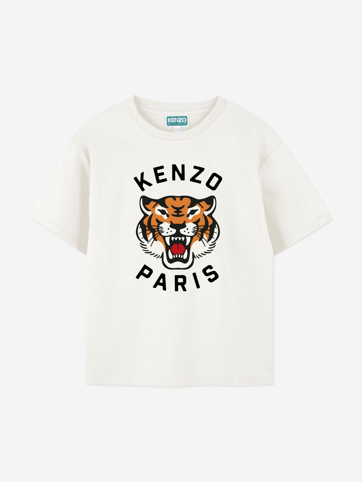 KENZO Kids Lucky Tiger T-Shirt in Ivory